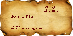 Soós Mia névjegykártya